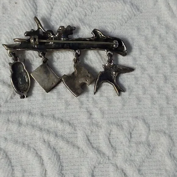 Sterling Silver Birdwatcher Pin Brooch - Picture 2 of 2